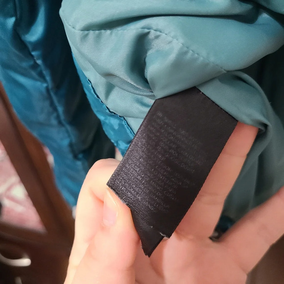 The North Face Series 550 Down Fill Puffer Jacket Teal Size Large - Flawed - Picture 12 of 16